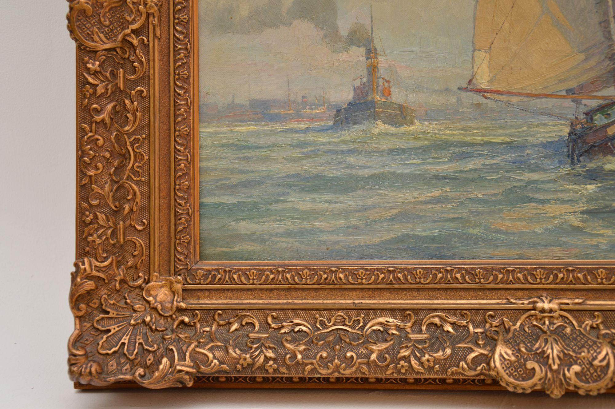 Antique Oil Painting on Canvass by Gerard Wiegman (1875-1964) 2