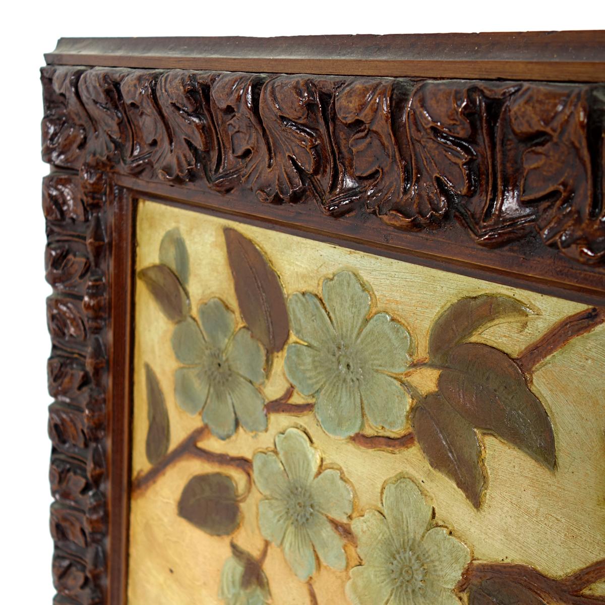 Peinture à l'huile ancienne sur cuir représentant un faisan dans un environnement naturel luxuriant en vente 3