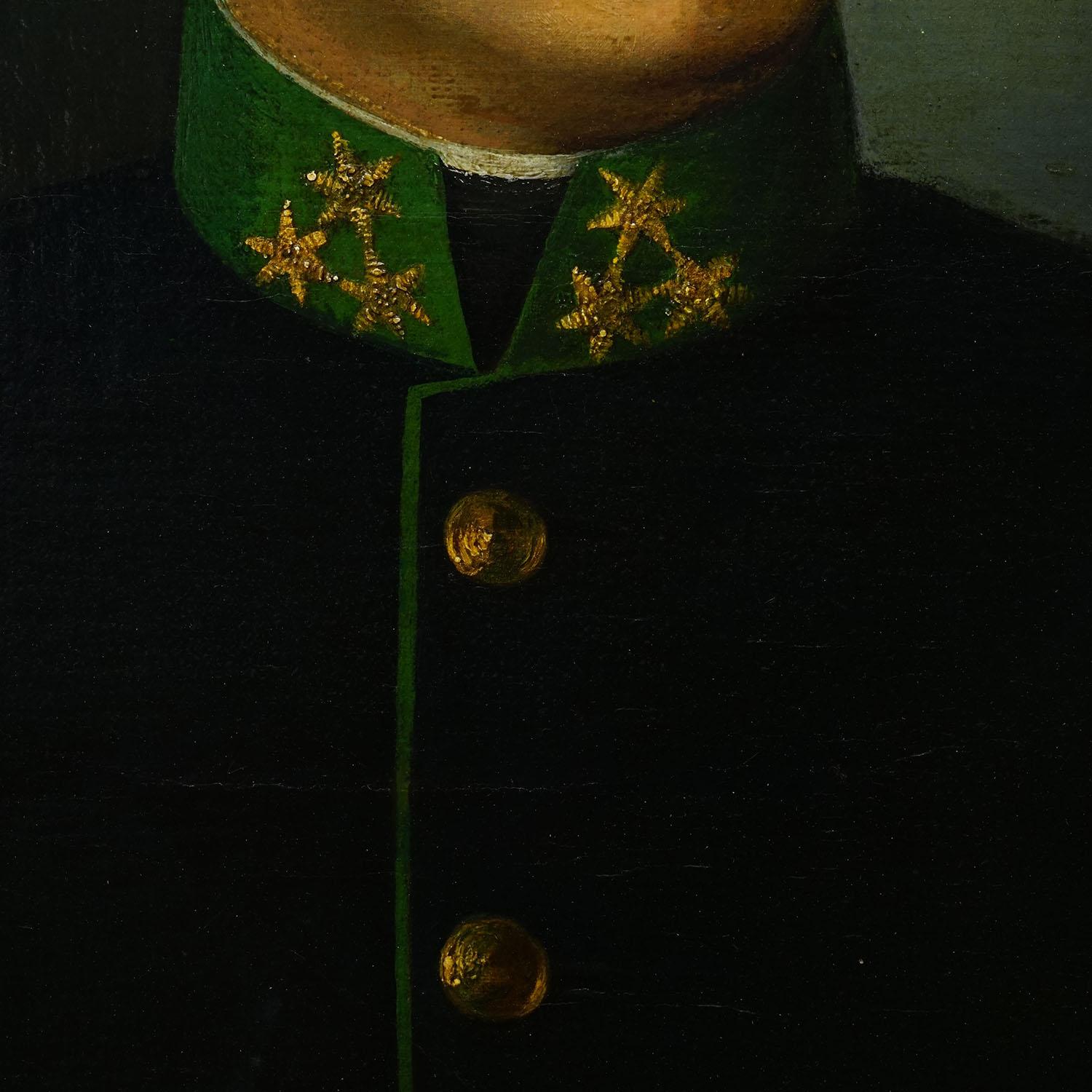 Antikes Ölgemälde Porträt eines volkstümlichen Österreichers, Wien 1892 im Zustand „Gut“ im Angebot in Berghuelen, DE