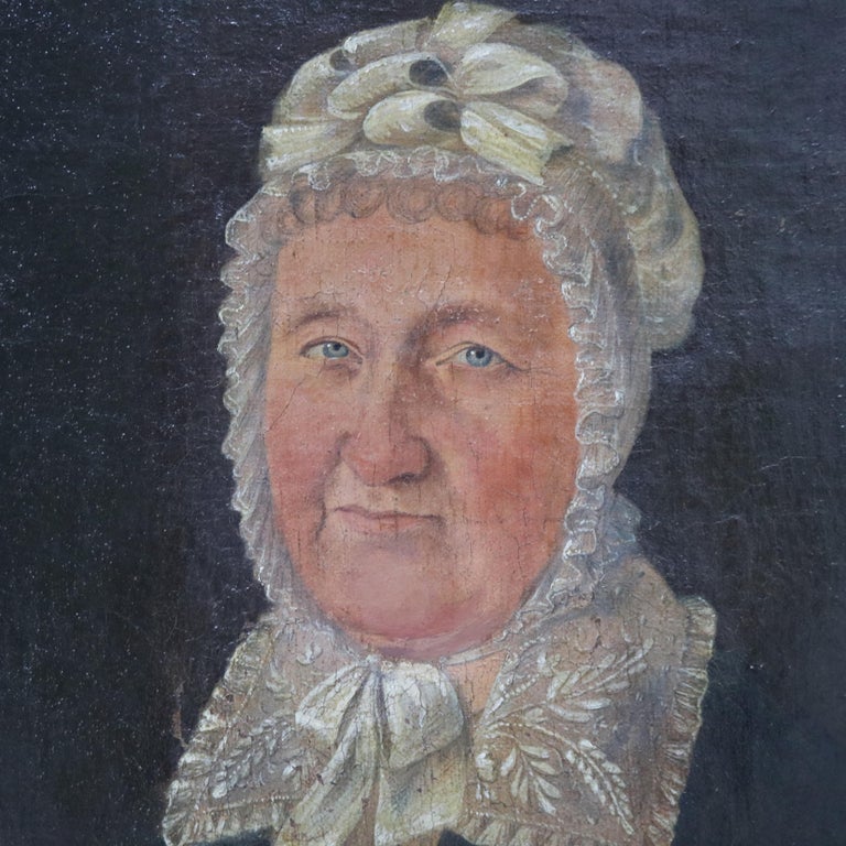 Antique Oil Painting, Portrait of a Woman, Mid-19th Century For Sale at ...
