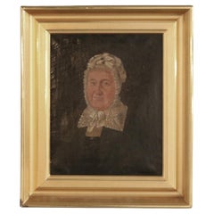Antique Oil Painting, Portrait of a Woman, Mid-19th Century
