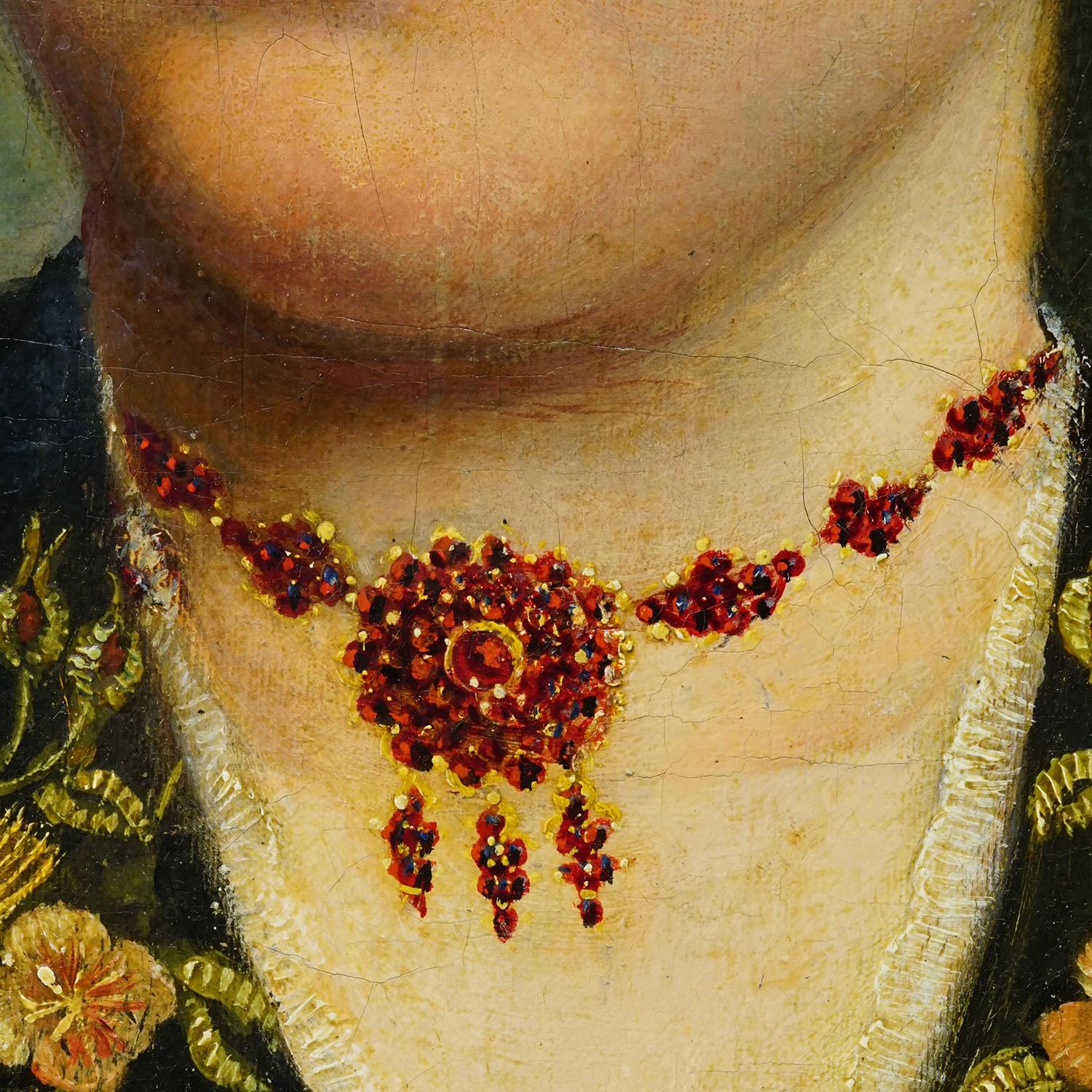 Peinture à l'huile ancienne Portrait d'une jeune femme victorienne, Vienne 1892 Bon état - En vente à Berghuelen, DE