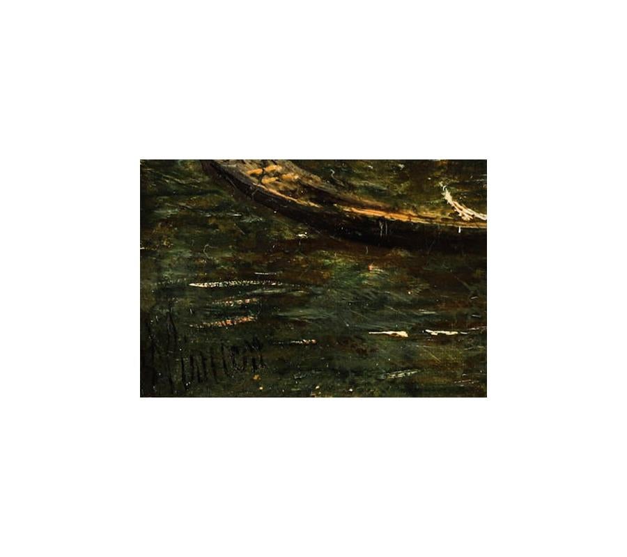 Antico dipinto a olio Il Palazzo dei Dogi Venezia Jane Vivian XIX secolo in vendita 4