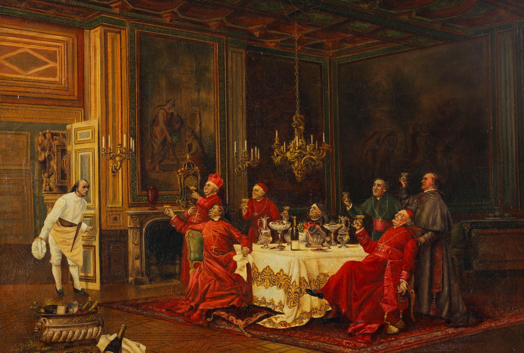 italien Peinture à l'huile ancienne 