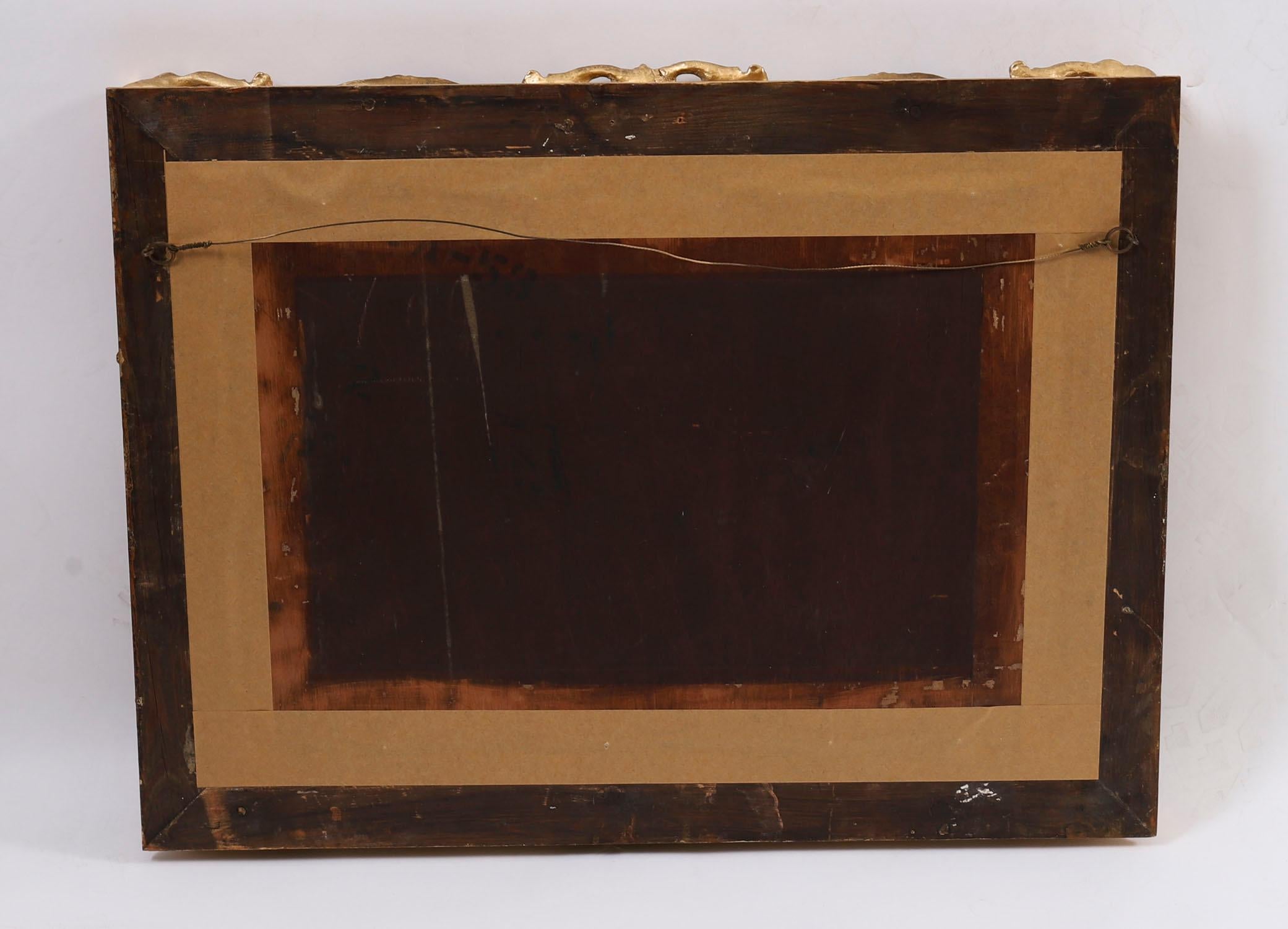 Peinture à l'huile ancienne Trois Cavaliers par Frank Moss Bennett 20ème siècle en vente 7