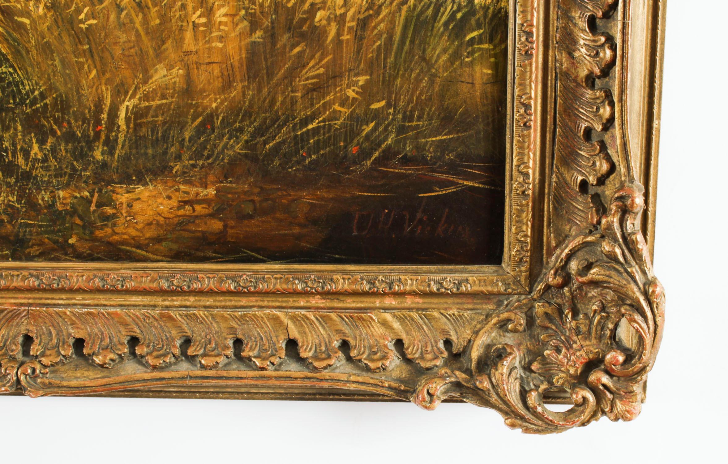 Antique Oil Painting Windsor Castle by Alfred H. Vickers Early 19th Century 9