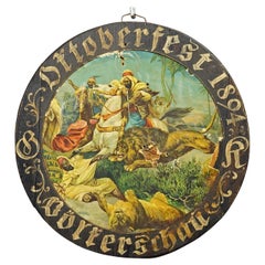Antique Oktoberfest Marksman Target Plaque 1894