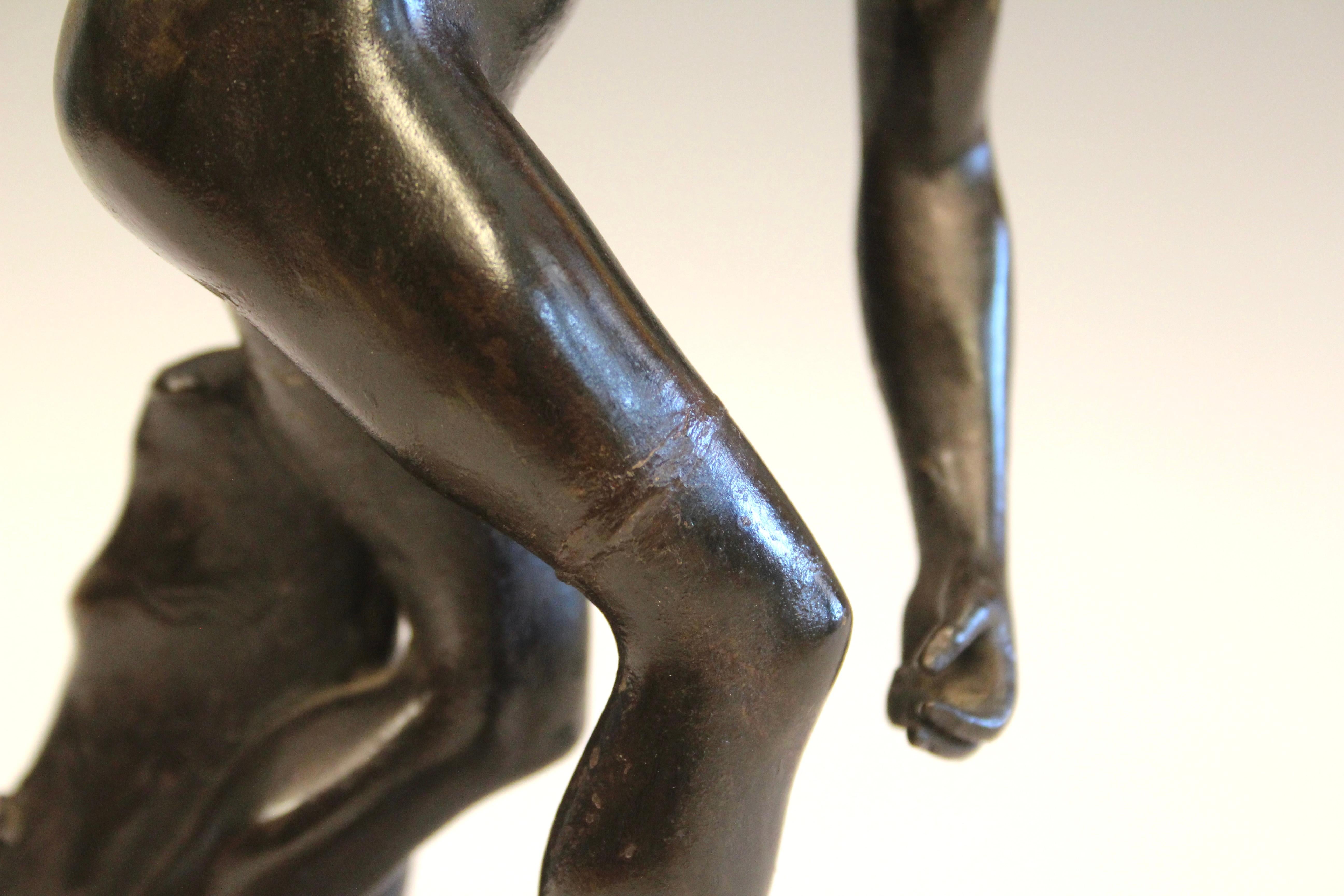 Figura Antigua de Bronce Gran Tour Lanzador de Disco Antiguo Griego Verdigris 10 en venta 4