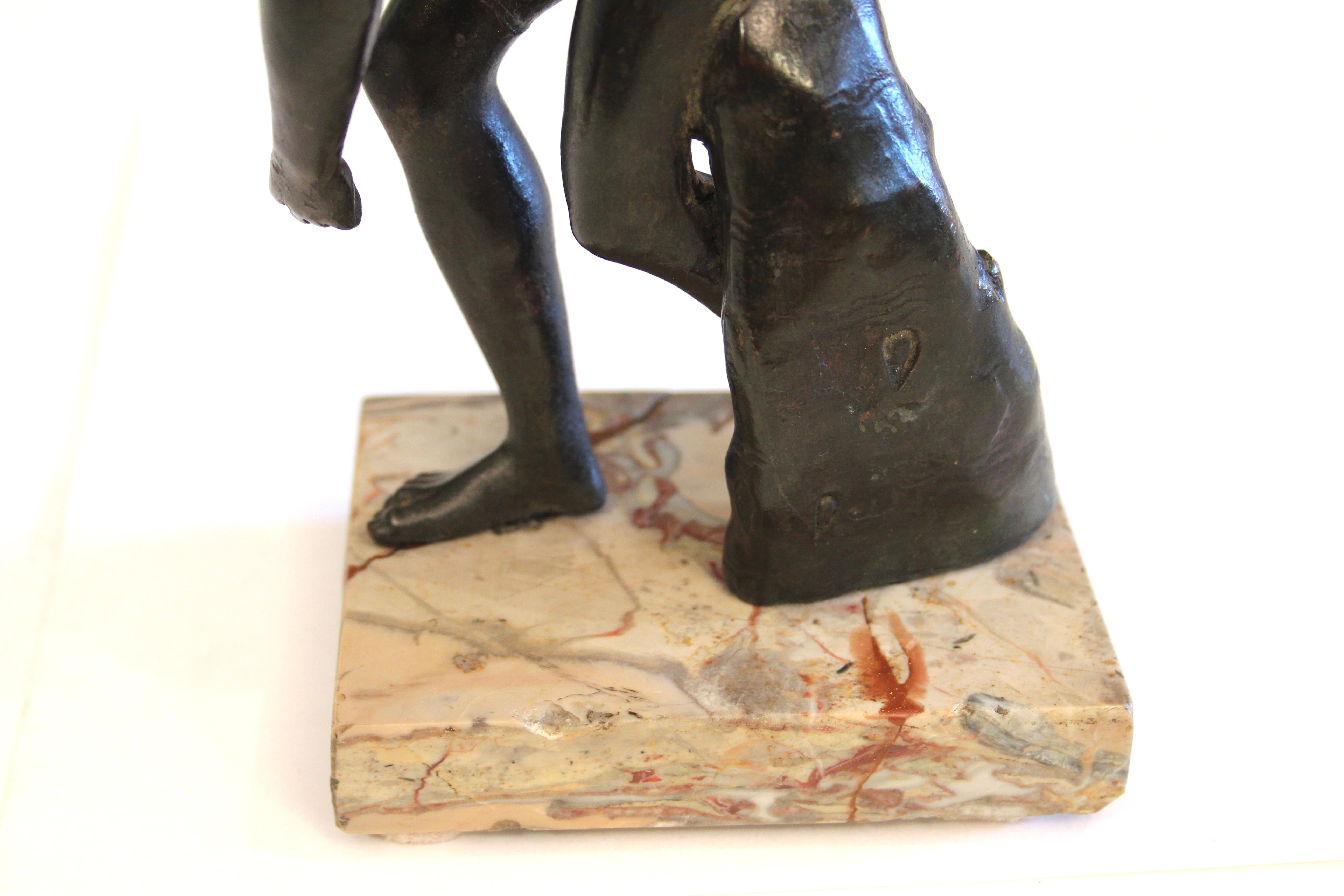 Figura Antigua de Bronce Gran Tour Lanzador de Disco Antiguo Griego Verdigris 10 en venta 6