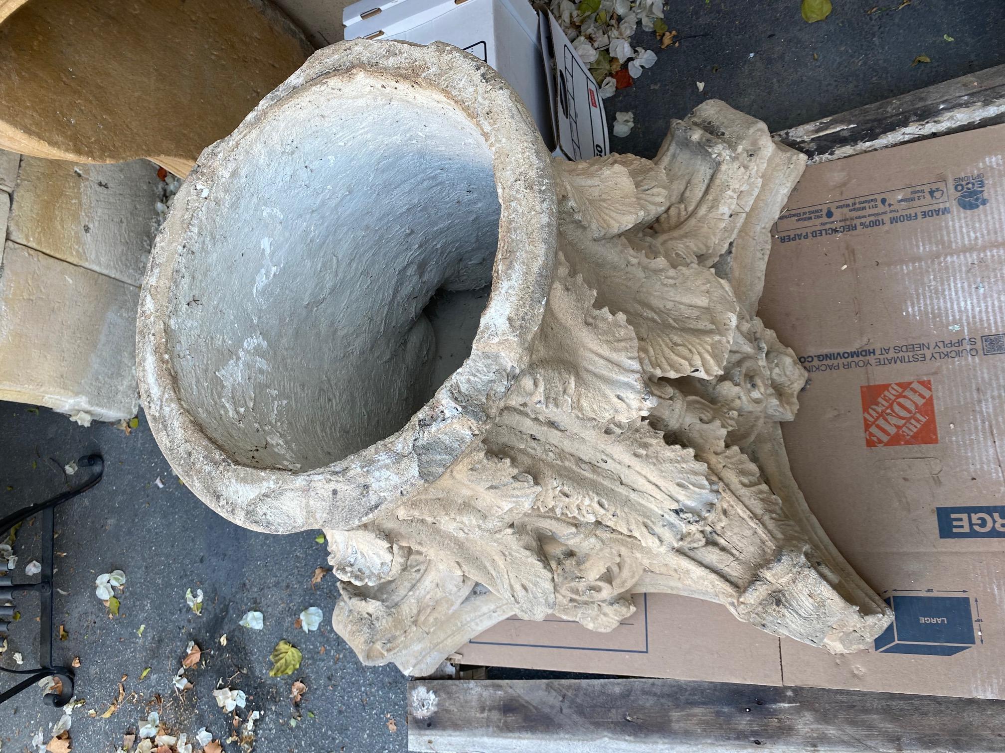 Antique Old Cast Stone Garten Couchtisch Base Pedestal Los Angeles CA im Angebot 5