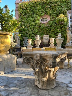 Antique Old Cast Stone Garten Couchtisch Base Pedestal Los Angeles CA