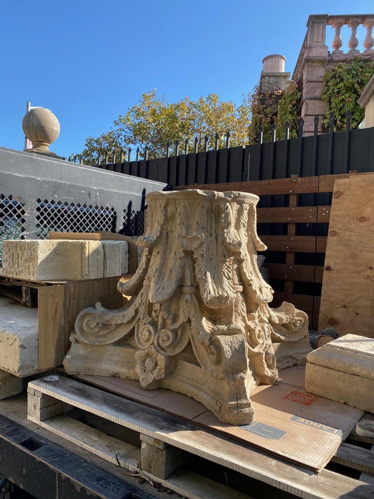 Antique Old Cast Stone Garden Coffee Side Table Base Pedestal Los