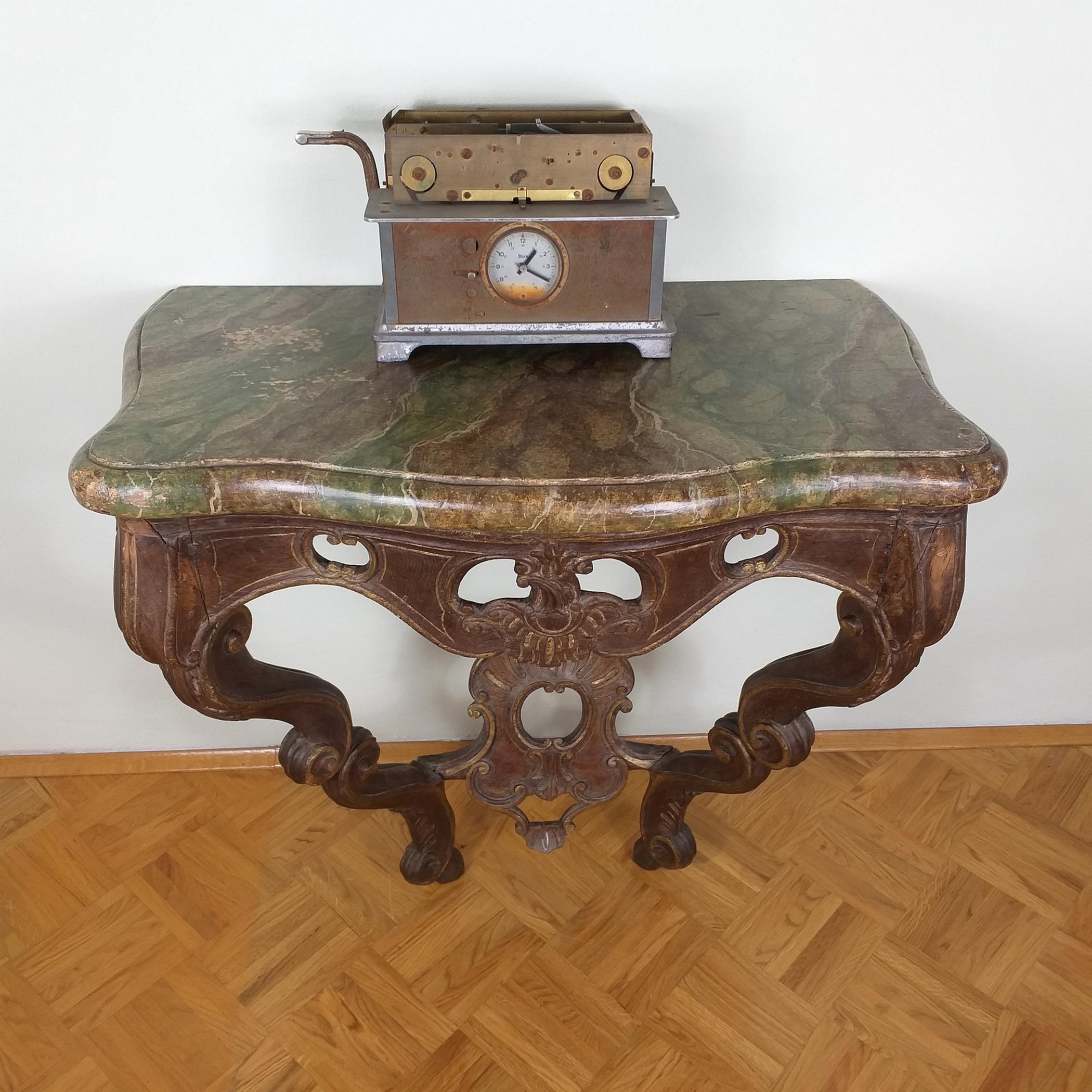 Antique old church console table 19th century Germany  In Good Condition For Sale In Miklavž Pri Taboru, SI