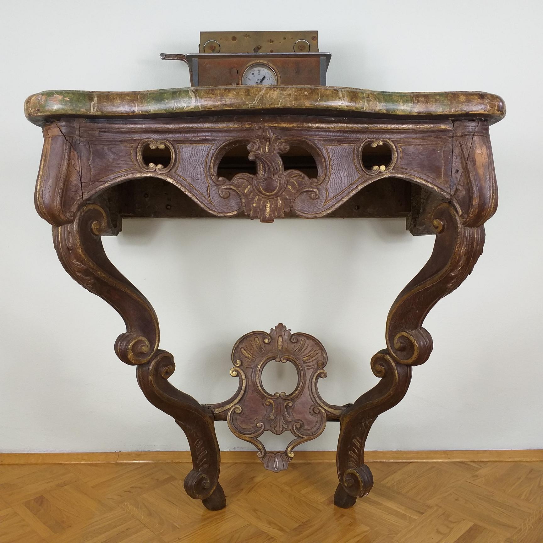 19th Century Antique old church console table 19th century Germany  For Sale