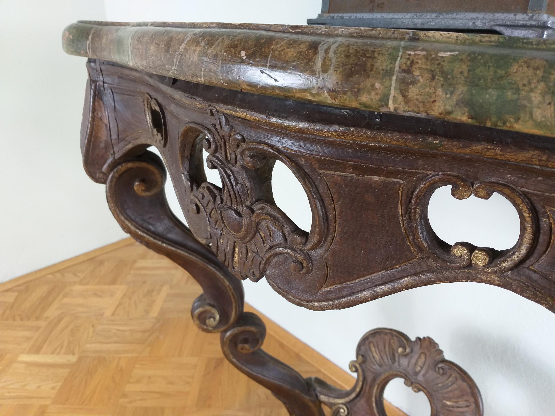 Antique old church console table 19th century Germany  For Sale 3