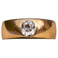 Antique Old Cut 1ct Diamond Ring Vintage Engagement Ring Solitaire Band