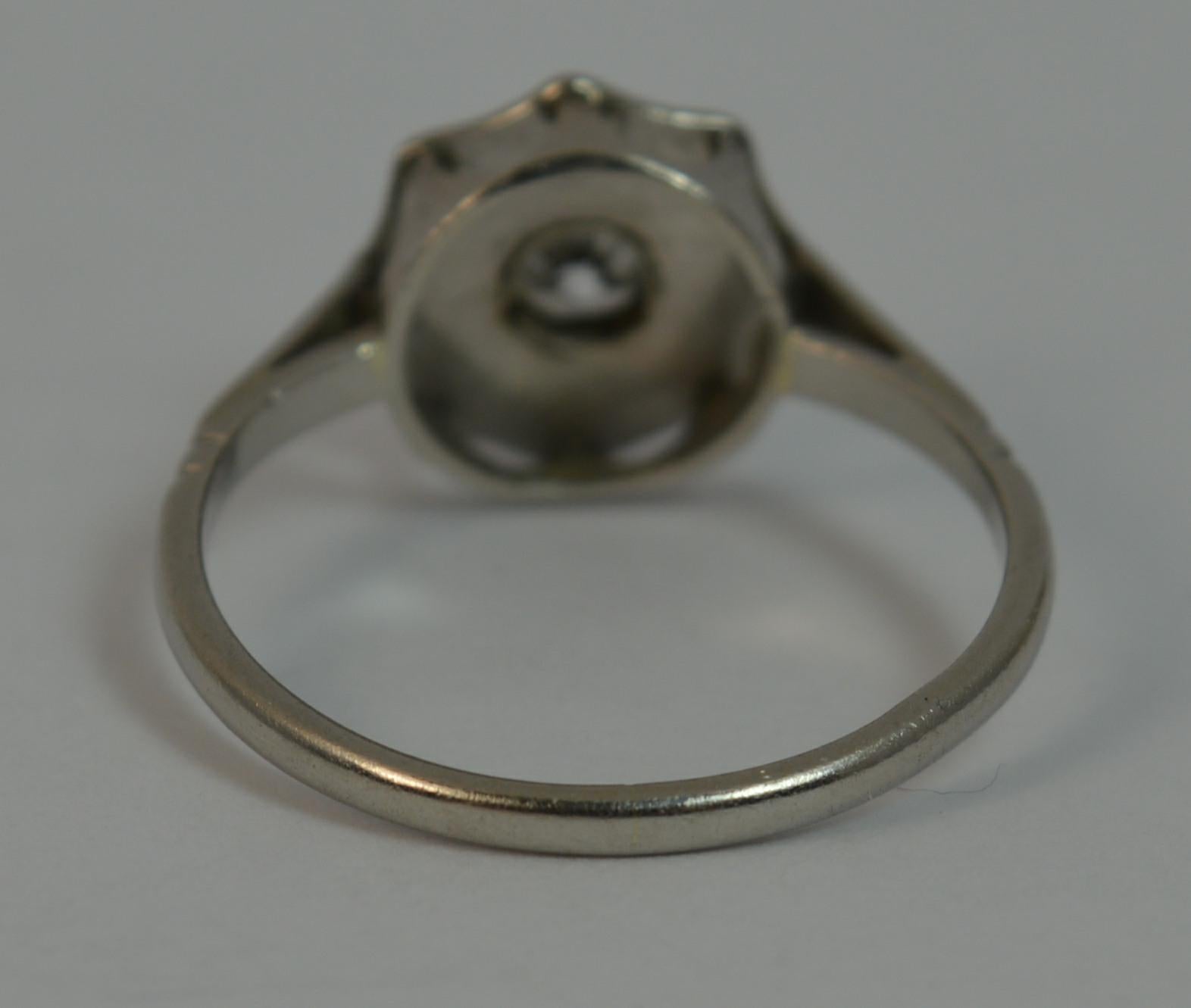 Antique Old Cut Diamond and Platinum Solitaire Ring 2