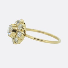 Antique Old Cut Diamond Cluster Ring