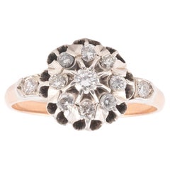 Georgian Rose Cut Diamond Cluster Ring c1820 at 1stDibs