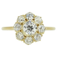 Antique Old Cut Diamond Cluster Ring