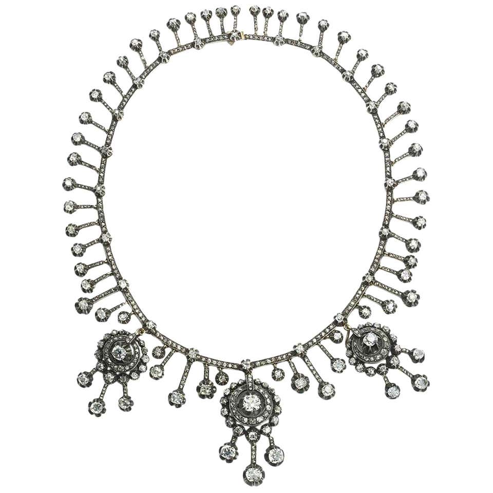 Antique Diamond Necklace For Sale at 1stdibs