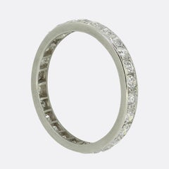 Antique Old Cut Diamond Full Eternity Ring Size P 1/2 (57)