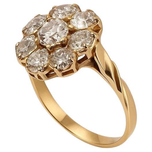 Bague ancienne en diamant taillé en vente