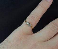 Antique Old Cut Diamond Toi Et Moi 18 Carat Gold Twist Ring
