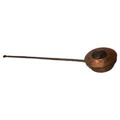 Antique Old English Copper Chestnut Roaster, 150 Years Old