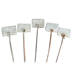 Antique Old English Garden Herb & Flower Markers