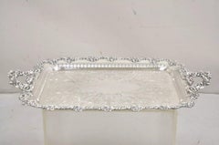 Antique Old English Repro 6589 Silver Plated Grapevine Serving Platter Tray