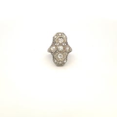 Antique Old European and Old Mine Cut Diamond Ring