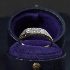 Antique Old European Cut Diamond 18ct Yellow & White Gold Eternity Ring N.5 / 7