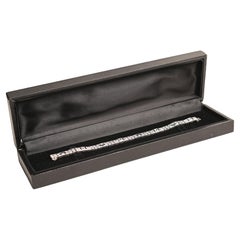 Bracelet ancien en platine avec diamants (environ 4,30 carats) et saphirs