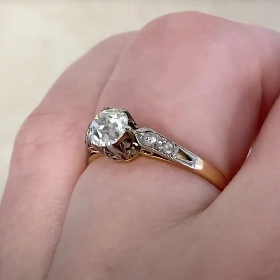 De las mujeres Anillo de compromiso de diamantes talla europea antigua (aprox. 0.7 quilates), platino en venta