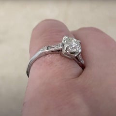 Antique Old European Cut Diamond Engagement Ring (Approx. 0.80-Carats), Platinum