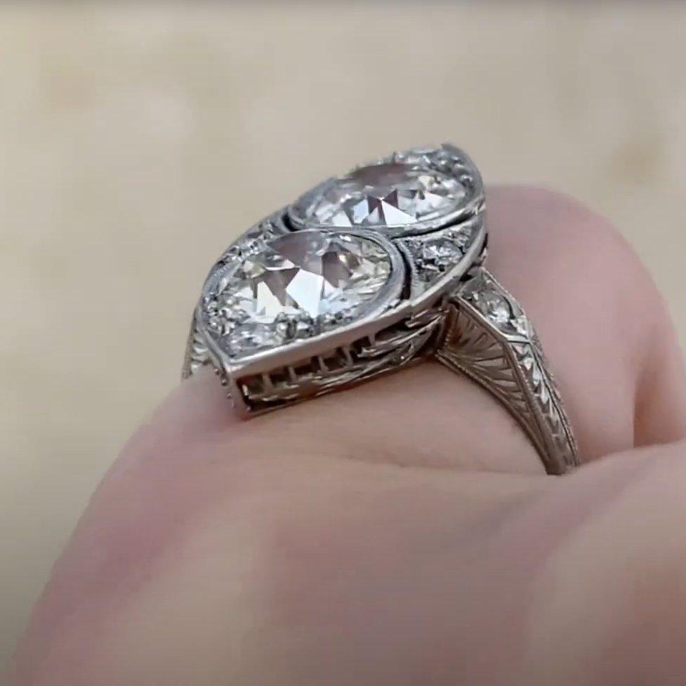 Antique Old European Cut Diamond Engagement Ring (Approx 1.20-Carats), Platinum In Excellent Condition For Sale In New York, NY