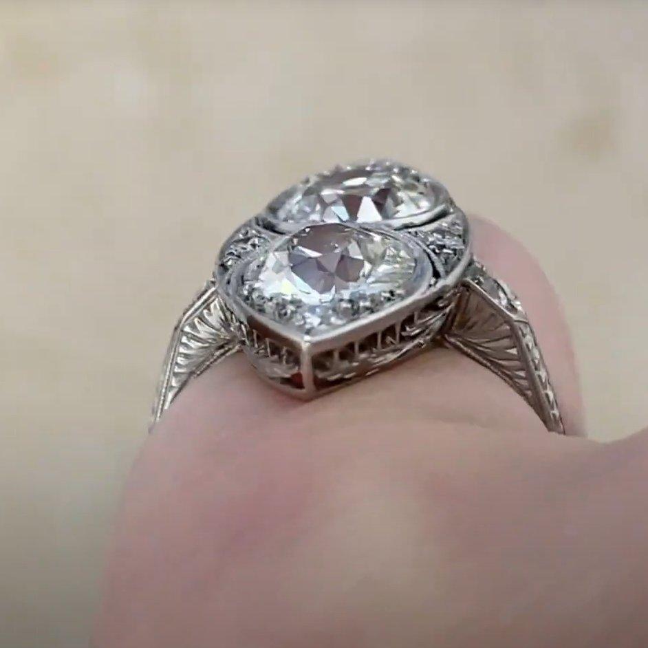 Women's Antique Old European Cut Diamond Engagement Ring (Approx 1.20-Carats), Platinum For Sale