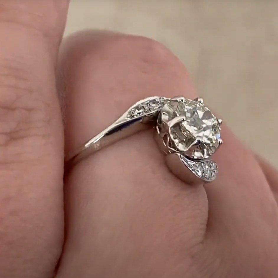 Antiker Diamant-Verlobungsring mit alteuropäischem Schliff (GIA ca. 0,9 kt) (Alteuropäischer Schliff) im Angebot