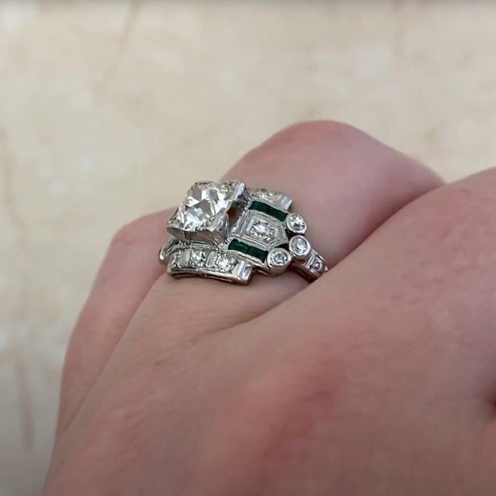Antique Old European Cut Diamond Ring (GIA Approx. 1.00-Carats), Platinum In Excellent Condition For Sale In New York, NY