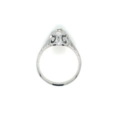 Antique Old European Cut Diamond Ring with Sapphire