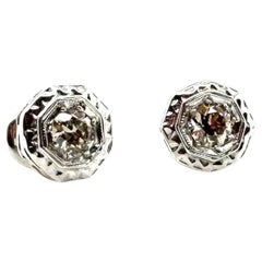 Antique Old European Cut Diamond Studs Earrings 0.5 Carat