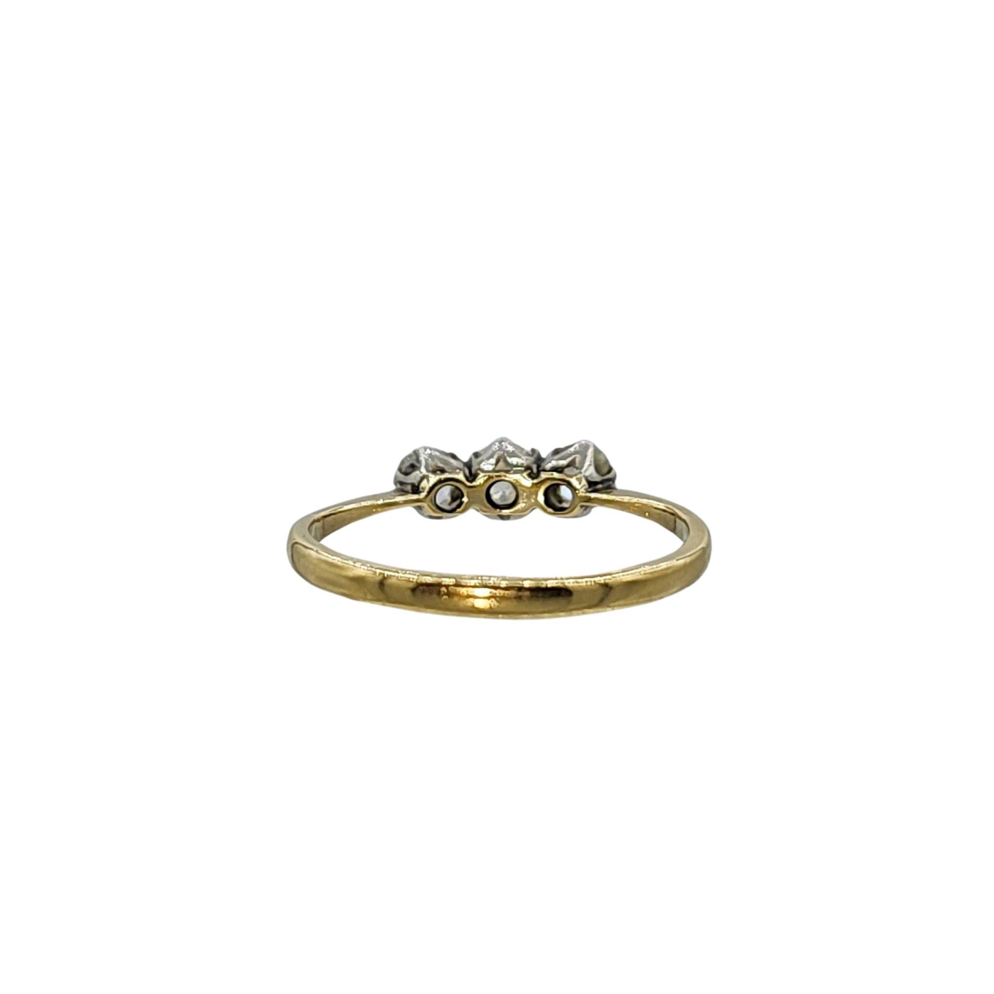 vintage tiffanys 18k gold ring diamond european cut trilogy