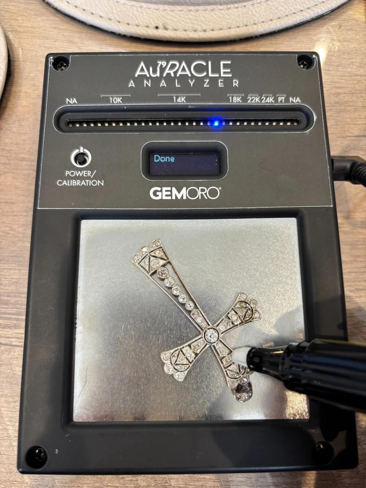 Women's Antique Old European Cut Diamonds .80ctw 6.37 Grams 18K Gold Cross Pendant For Sale