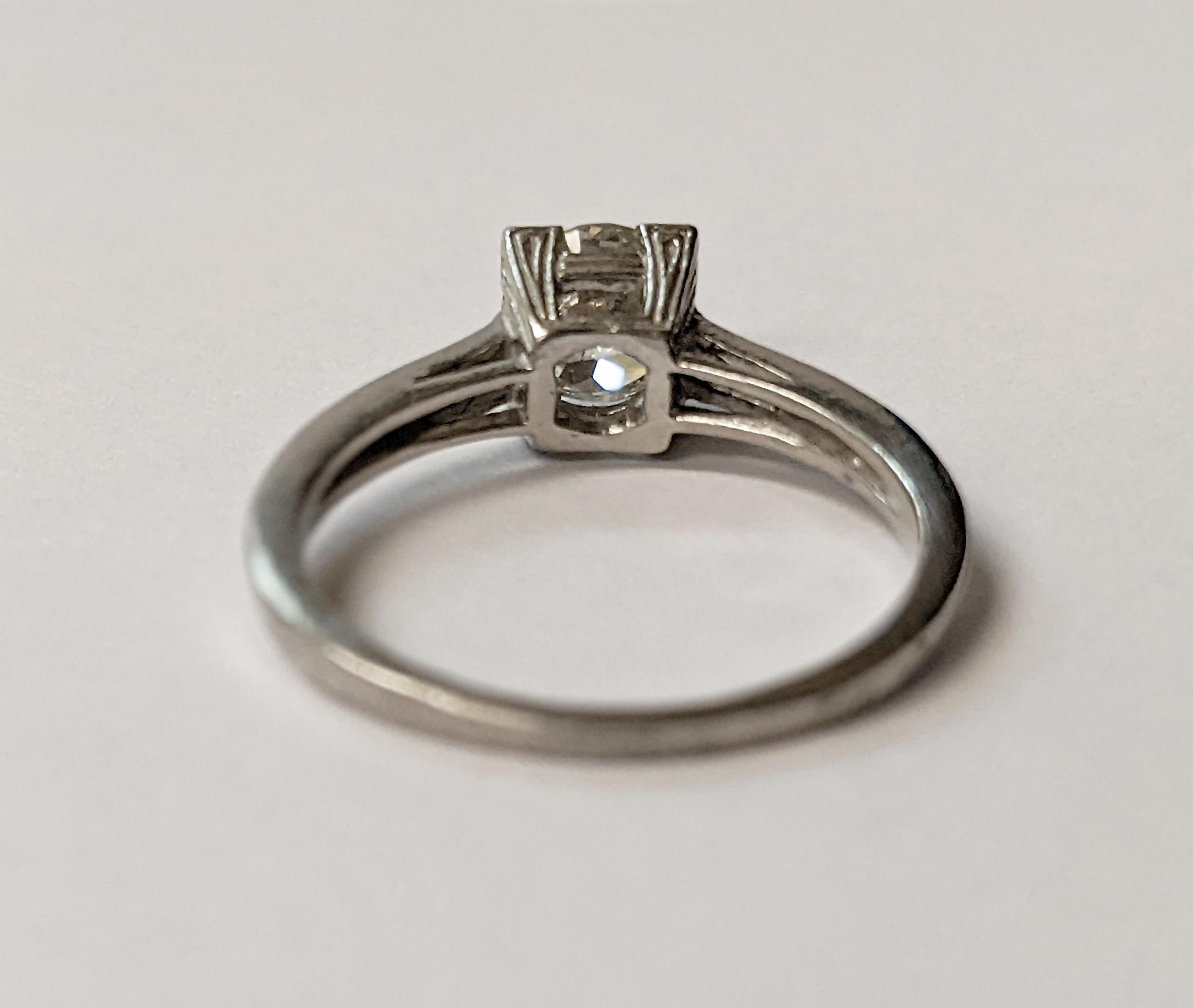 Antique Old European Diamond Engagement Ring For Sale 1