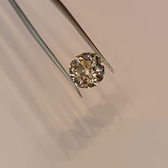 Antique Old European Round Brilliant Cut Diamond Weights 3 Carats With a K Color
