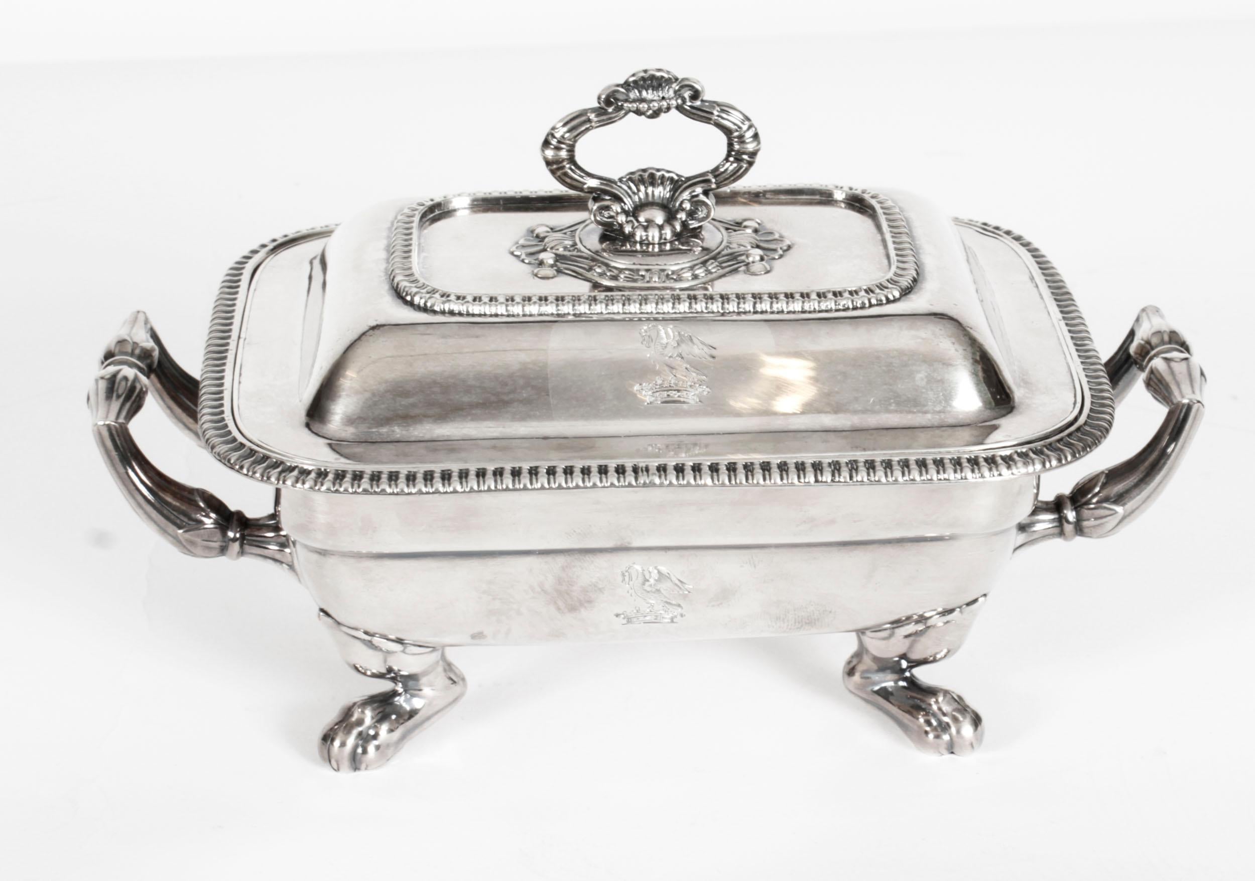 Antique Old George III Sheffield Silver Plated Butter Dish, 19th Century For Sale 4