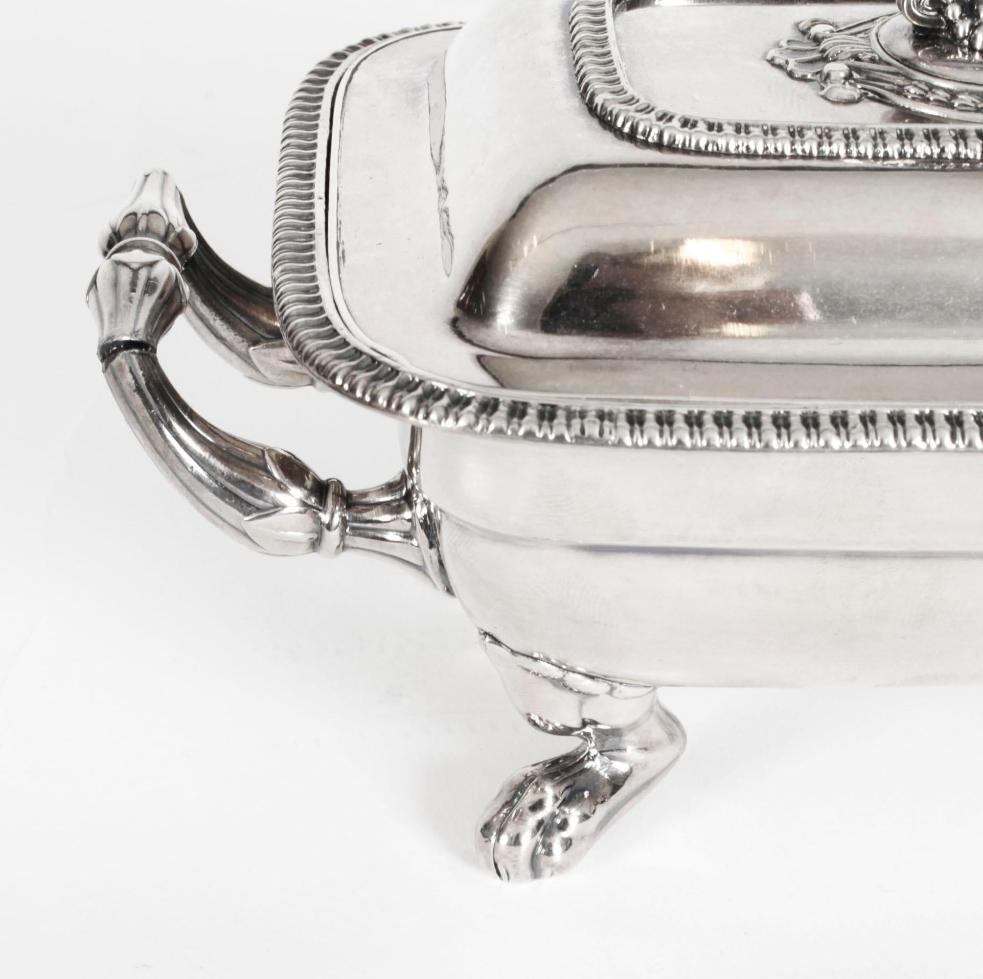 Antique Old George III Sheffield Silver Plated Butter Dish, 19th Century For Sale 1