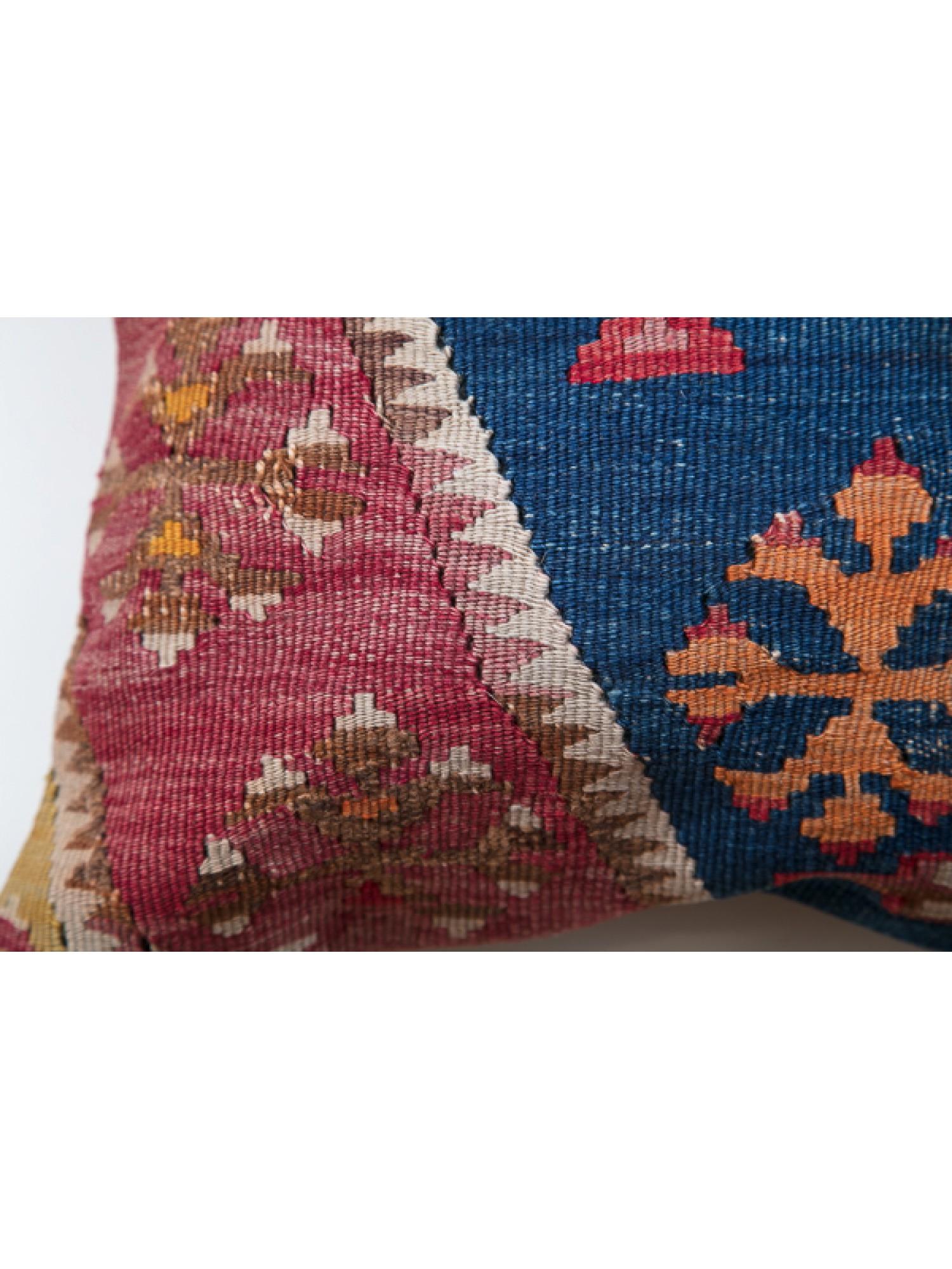 Antique & Old Kilim Cushion Cover, Anatolian Yastik Turkish Modern Pillow KC3476 In Good Condition For Sale In Tokyo, JP