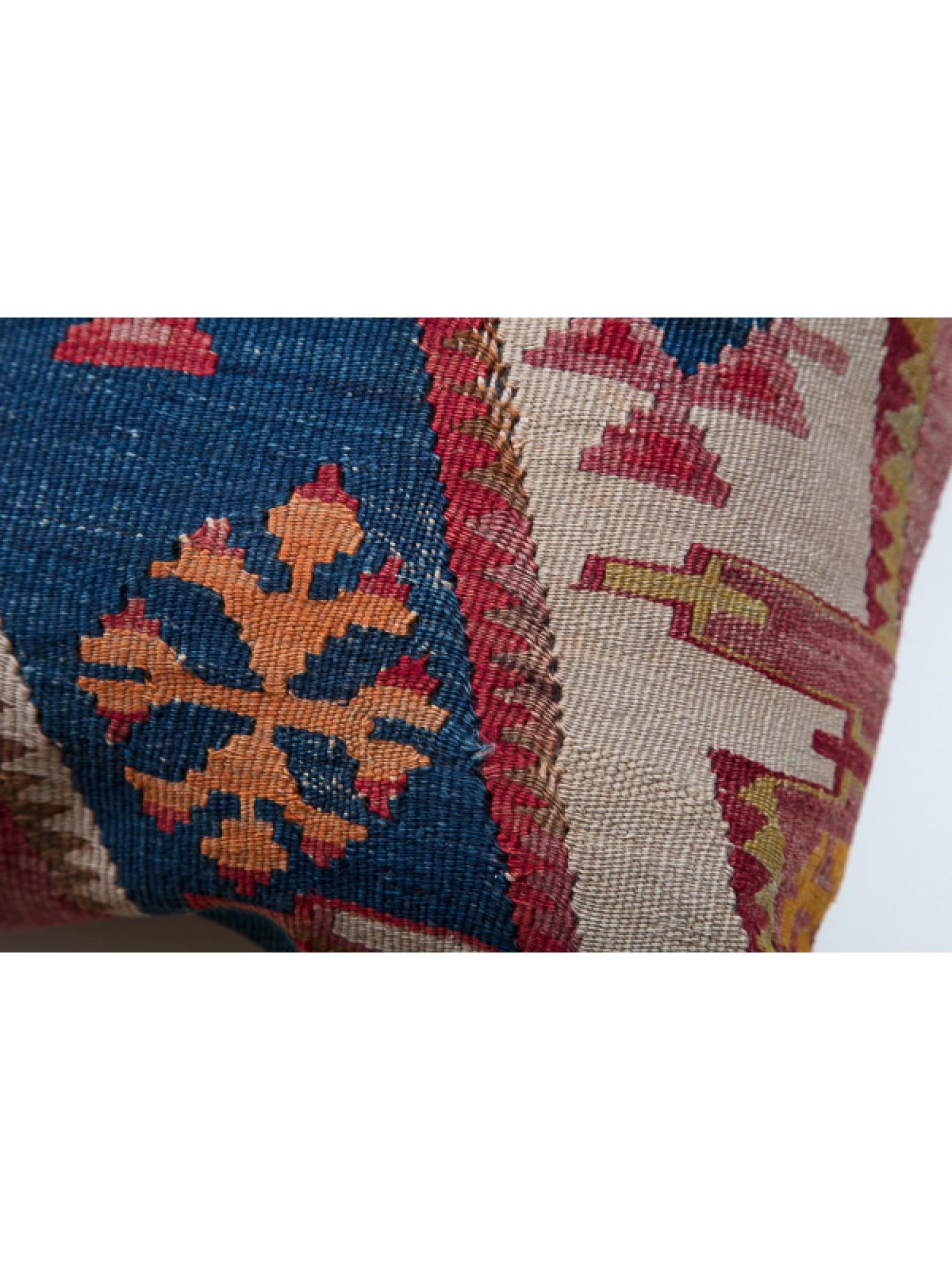 Contemporary Antique & Old Kilim Cushion Cover, Anatolian Yastik Turkish Modern Pillow KC3476 For Sale